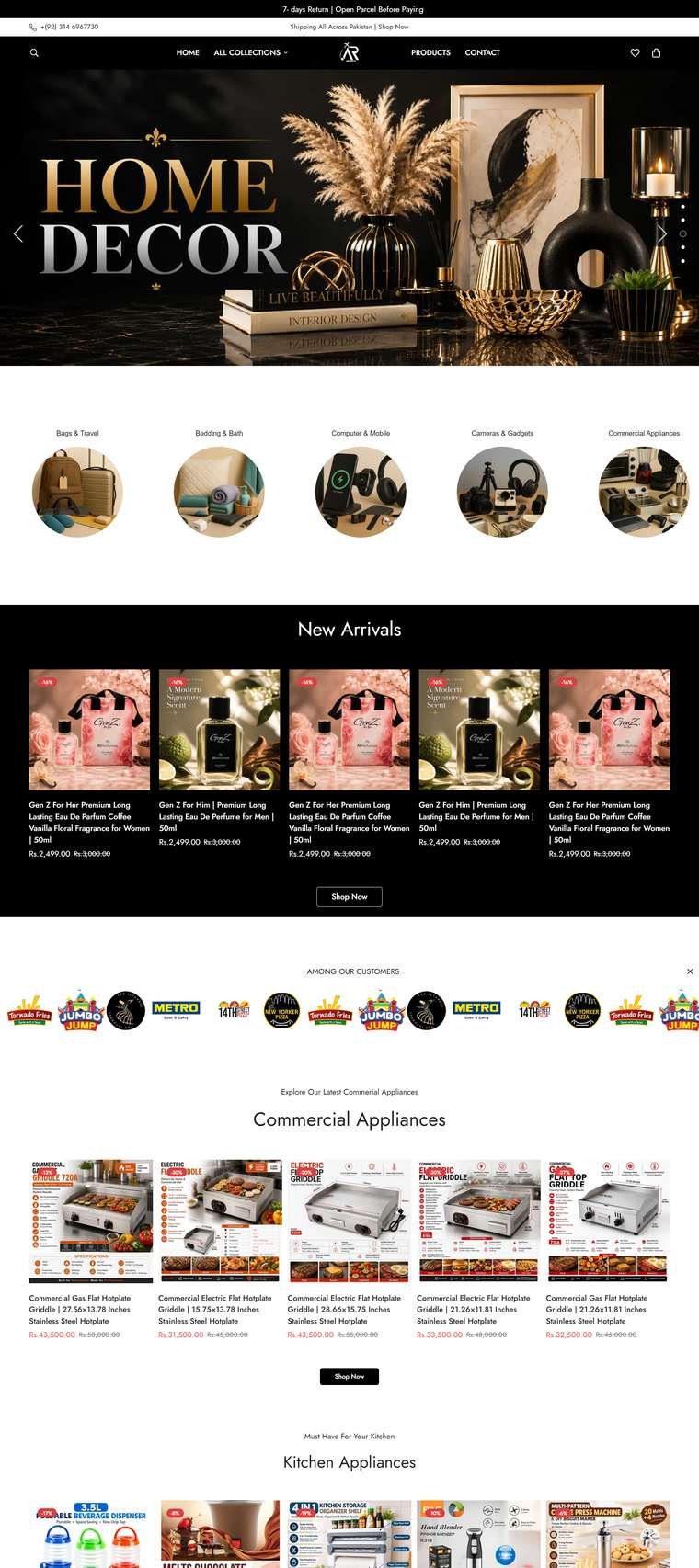 Al Raheem Imports store screenshot