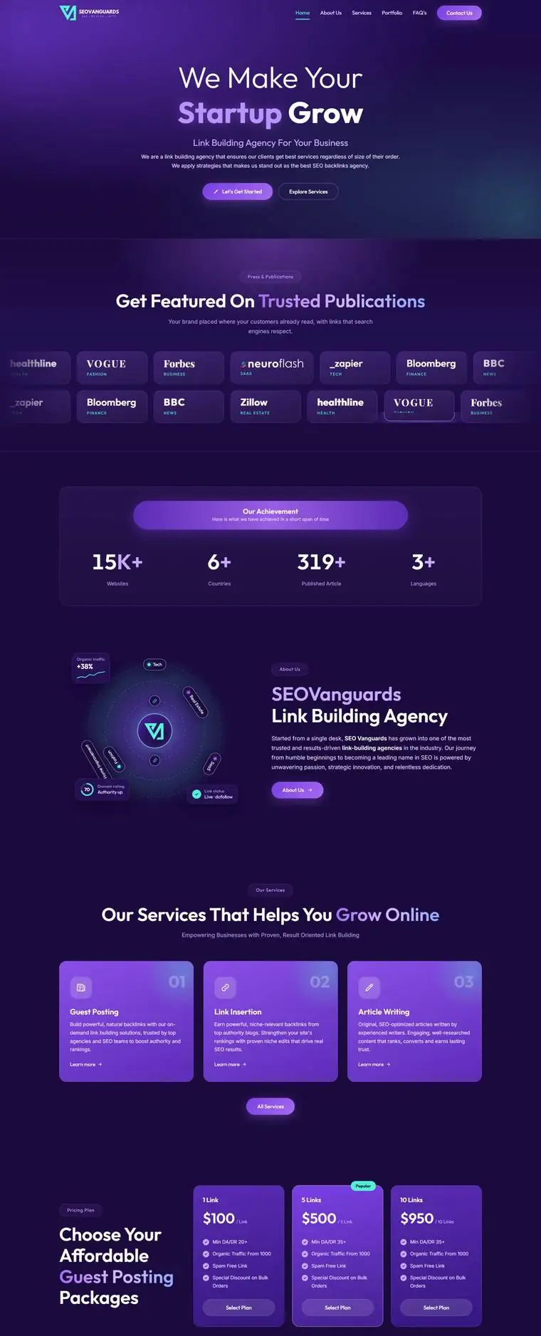 SEO Vanguards store screenshot